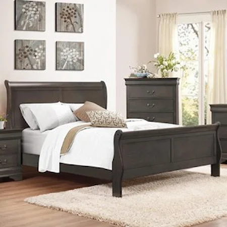 Traditional King Sleigh Bed